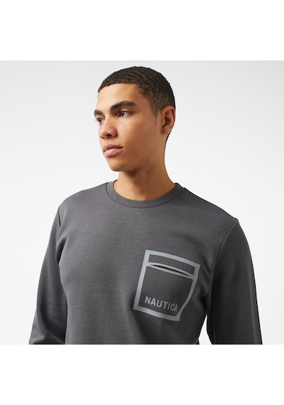 Nautica Erkek Gri Regular Fit Sweatshirt Düz K47021t Gri