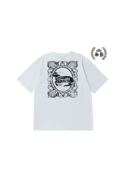 Startmore Supertee Geyik Baskılı Halı Desenli T-shirt Tee Beyaz