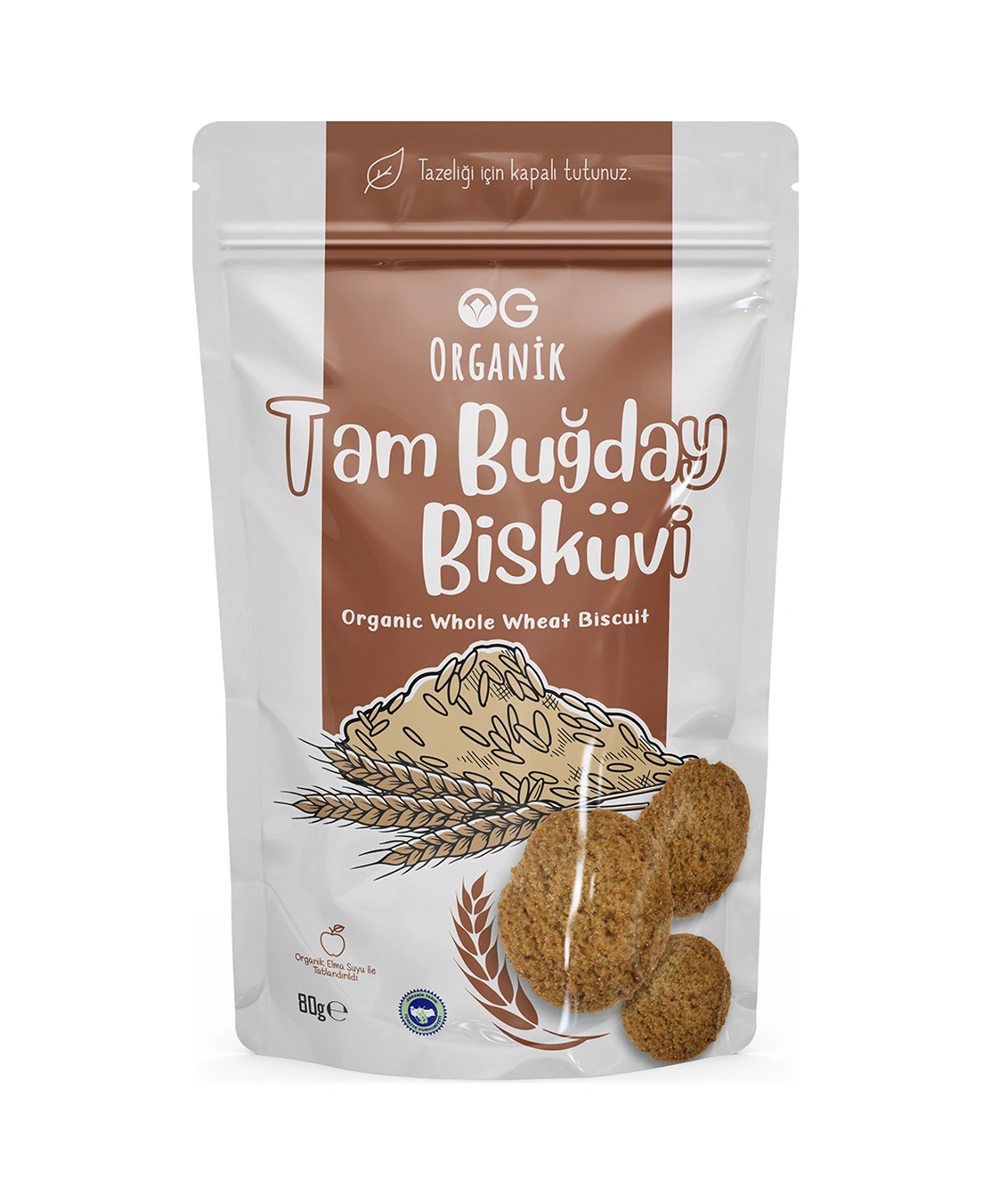 Organik Tam Buğday Bisküvi 80gr