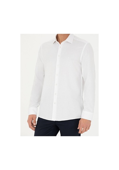 Pierre Cardin Slim Fit Uzun Kollu Gömlek 50275684-vr013 Beyaz