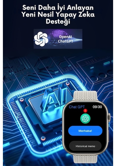 Wearfitpro Wearfit S10 Pro Max 7 Kordonlu Akıllı Kol Saati Smart Watch Miniled Ekran Gri 45mm