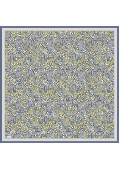 BELLİ Saf İpek Eşarp 4101d Twill İpek - 90 X 90 / Yeşil Yeşil