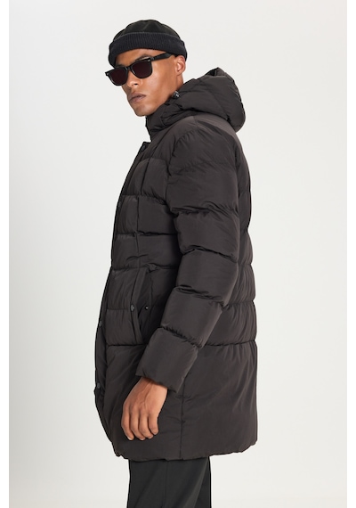 AC&Co / Altınyıldız Classics Erkek Sıyah Standart Fit Normal Kesim Kapüşonlu Dik Yaka Yan Cepli Kaban Siyah AC&Co / Altınyıldız Classics Erkek Sıyah Standart Fit Normal Kesim Kapüşonlu Dik Yaka Yan Cepli Kaban Siyah