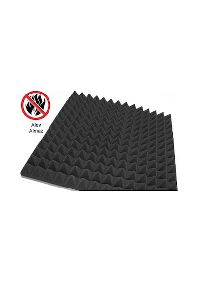 Türkeli Ses Yalıtm Akustik Piramit Süngeri 40 MM 50 x 50 CM Bantlı