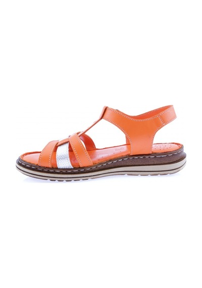 Dgn 017-23y Kadin Sirali Bantli Cirtli Sandalet 017-2132-R6448 Orange