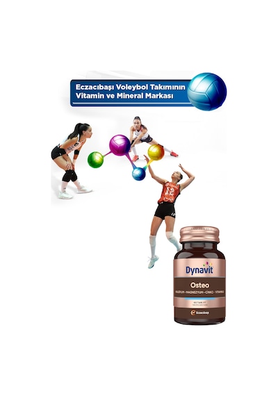 Dynavit Osteo 60 Tablet - Kalsiyum, Magnezyum, Çinko, Bor, Bakır, Selenyum, Vitamin D3 - Eklem&kemik