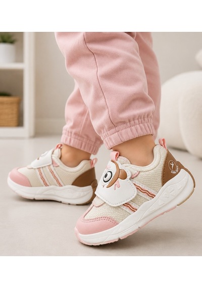 Cool Orion İlk Adım Bebek Ortopedik Çocuk Spor Ayakkabı Pudra
