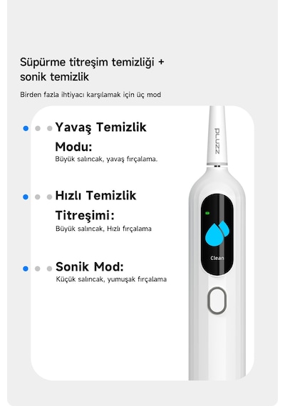 Sonik Şarjlı Diş Fırçası 120 Gün Şarj Süresi 6 Adet Başlık Siyah - 681411944