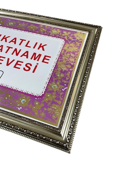 Avukatlık Ruhsatname Çerçevesi - 33x48 - Hakiki Camlı Gümüş Renk