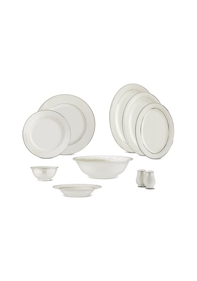 Evaliza Eftelya Platin 32 Parça 6 Kişilik Yemek Takımı Renkli