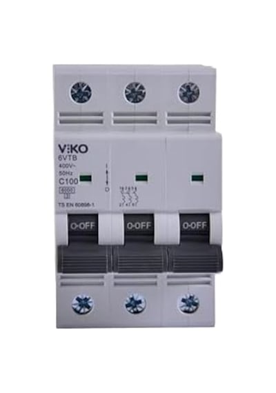 6vtb-3c100 Otomatik Sigorta 6ka C Tipi 3 Kutup 100a