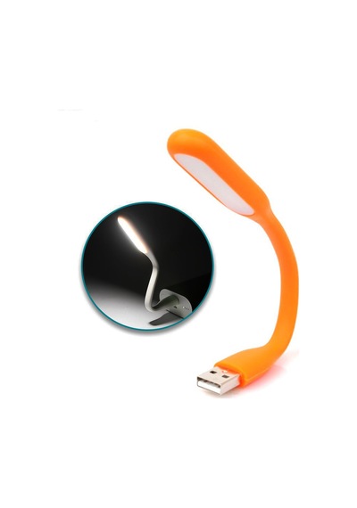 Usb Led Lamba Katlanabilir Pc Laptop Klavye Aydınlatma Esnek Bükülebilir Powerbank/bilgisayar/laptop Gibi Usb Bağlantısı Olan Cihazlarda Kullanabilirsiniz Turuncu