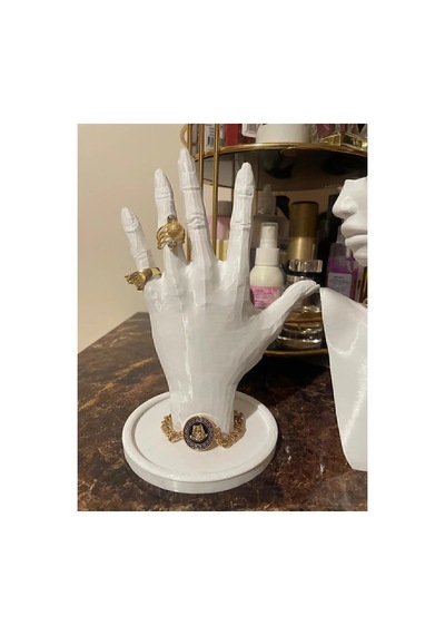 21cm Dekoratif Takı Organizer Mankeni Standı Set Şık Makyaj Mücevher Kolye Sergi Yüzük Manken Beyaz 20cm Set