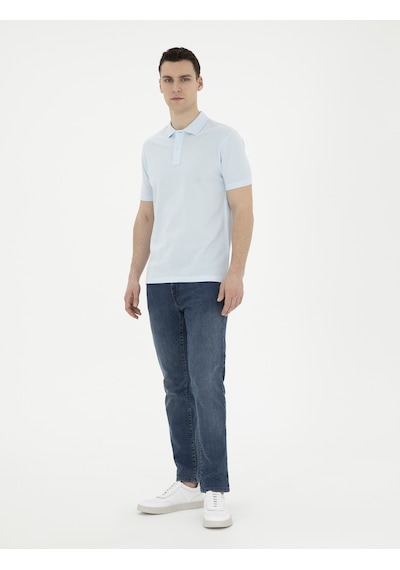 Pierre Cardin Erkek Buz Mavisi Tişört Basic 50280754-vr095 Buz Mavi