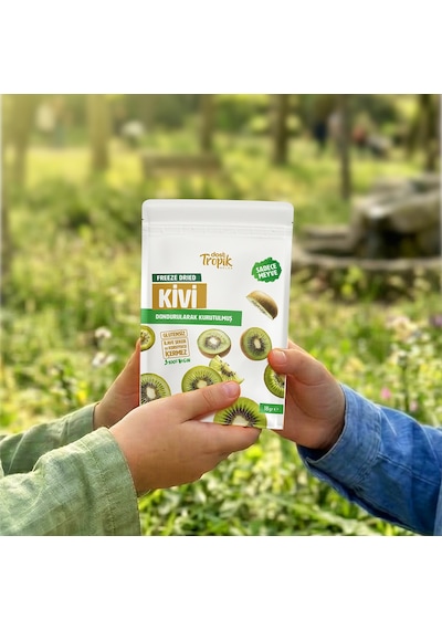 Dondurularak Kurutulmuş Kivi 18 G Freeze Dried Meyve Cipsi Çıtır Meyve Kurusu 5 Adet