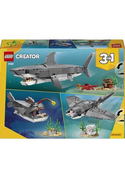 LEGO® Creator Acımasız Köpek Balığı ile Hazine Sandığı 31381 – 8 Yaş Üzeri Çocuklar için Yaratıcı Oyuncak Yapım Seti (379P)