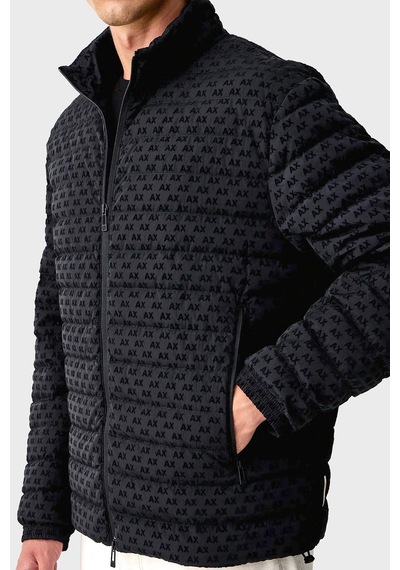Armani Exchange Kadife Dokulu Kuş Tüyü Dolgulu Şişme Mont Erkek Mont Xm003510 Af19870 Ub101 Lacivert