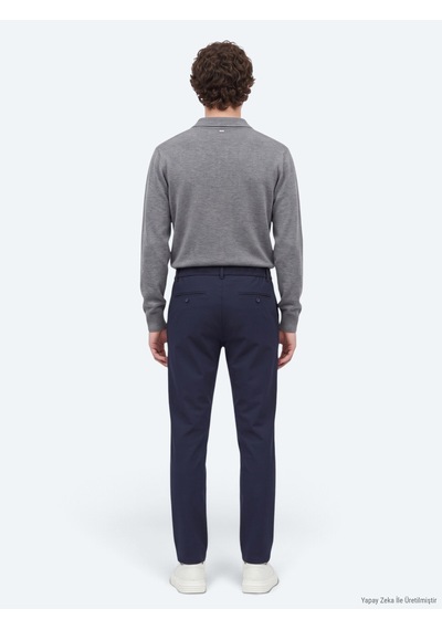 Kip Lacivert Düz Dokuma Jogging Fit Casual Pantolon Pant-3559