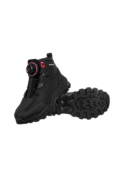 Ebakbak Motosiklet Touring Bot Mikrofiber Atop Bağcık 4 Mevsim Motorcu Botu Black