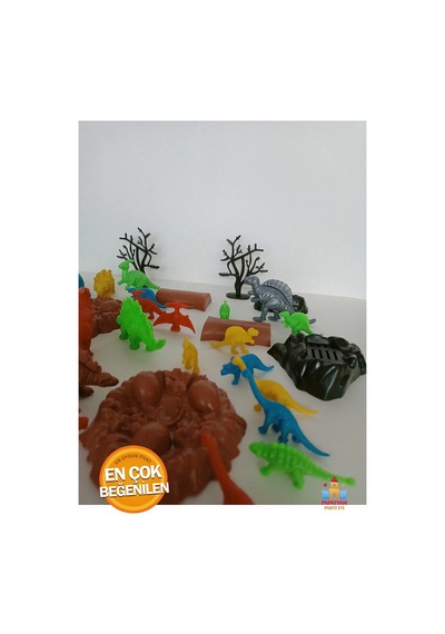 3'lü Set Oyuncak Dinazor Hayvanları Seti 30 Parça Büyük - Küçük Boy Dinazor Seti - Dinozor Seti