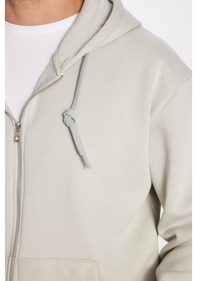 Tudors Unisex Relax Fit Rahat Kesim Pamuklu İçi Polarlı Çift Cepli Fermuarlı Taş Renk Kapüşonlu Sweatshirt-32699 Tudors Unisex Relax Fit Rahat Kesim Pamuklu İçi Polarlı Çift Cepli Fermuarlı Taş Renk Kapüşonlu Sweatshirt-32699
