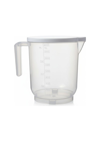 Pratik Mutfak Ölçü Kabı - 2 Litre Dereceli Şeffaf Hazne Bpa Free Çok Renkli