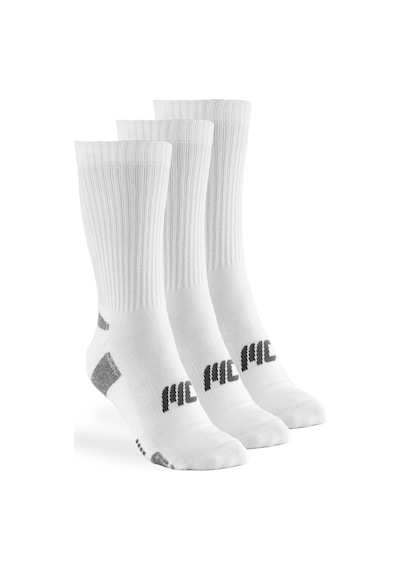 MuscleCloth Stay Fresh Uzun Çorap 3'Lü Paket Beyaz