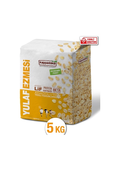 Kappadokia Katkısız Yulaf Ezmesi - Ekonomik Boy - 5 Kg