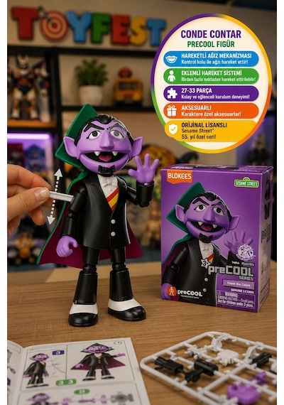 Susam Sokağı Count Von Count Blokees Sesame Street Blokees Count Von Count Figür Model Kit 14 Cm