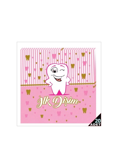 İlk Dişim Peçete 33cm X 33cm, 20 Adet - Pembe