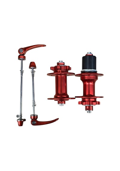 Forte Gt Xbyc 680 Bisiklet Hub Sesli Ön Arka Kaset Göbek Seti 32 Delik 6 Vida Qr Mandal Kırmızı