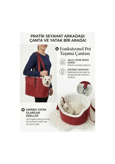 3.1 Phillip Lim Milano Kedi Köpek El Omuz Taşıma Çantası, Evcil Hayvan Seyahat Çantası, Kırmızı 0233 Orangeblue Cat