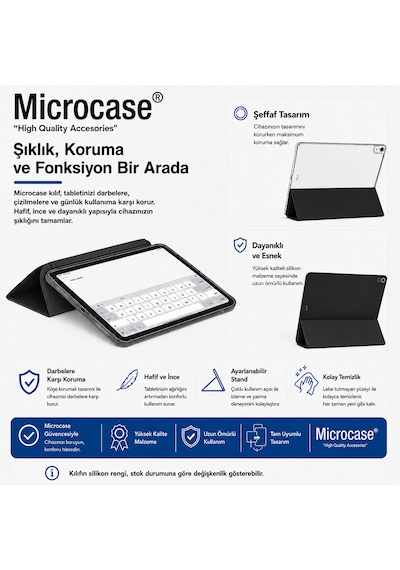 Xm Pad 7 / Pad 7 Pro 11.2" İle Uyumlu 3 Kademeli Sleeve Standlı Kılıf Al5577