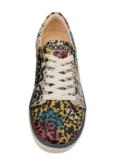 Kadın Vegan Deri Çok Renkli Sneakers - Eternal Swirl Tasarım