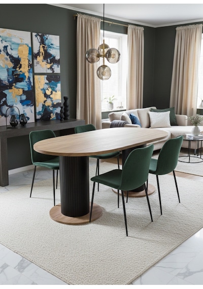 Oslo 180x90x74cm 36mm Kalın Kenarlı Oval Beyaz Sütunlu Yemek Masası Sandalye Yok Sadece Masadır Çok Renkli Oslo 180x90x74cm 36mm Kalın Kenarlı Oval Beyaz Sütunlu Yemek Masası Sandalye Yok Sadece Masadır Çok Renkli
