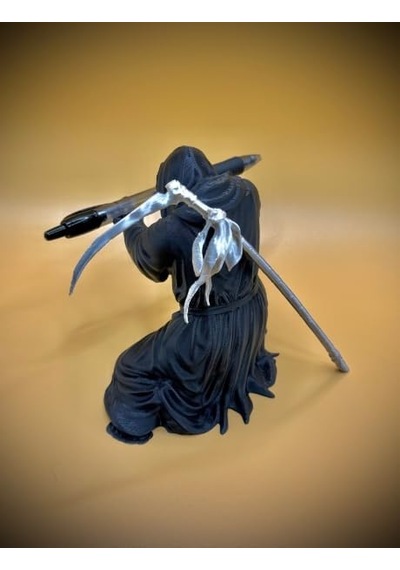 Ölüm Meleği Azrail Kalemlik - Özel Masaüstü Dekorasyonu Biblo Gotik Ve Gizemli - Grim Reaper Pen Holder - Custom D Genel