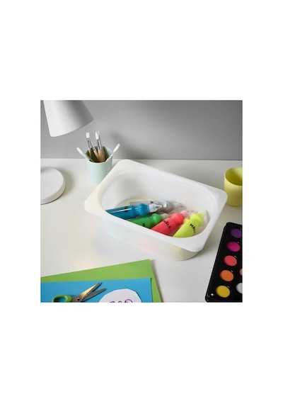 Ikea Trofast Oyuncak Saklama Kutusu, Beyaz, 20x30x10 Cm Çok Renkli
