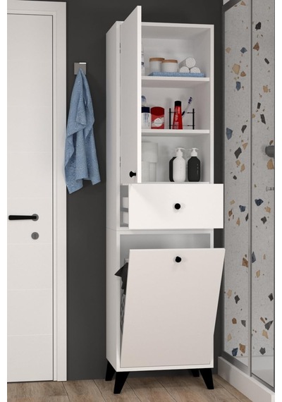 Umay Sepetli Modern Banyo Dolabı Çok Renkli Umay Sepetli Modern Banyo Dolabı Çok Renkli