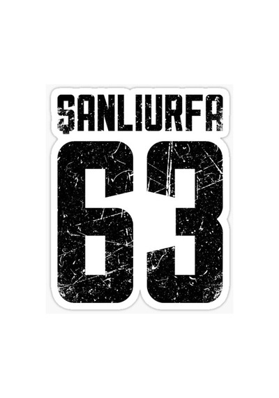 63 ŞANLIURFA Sticker Yapıştırma Oto Etiket 17cm