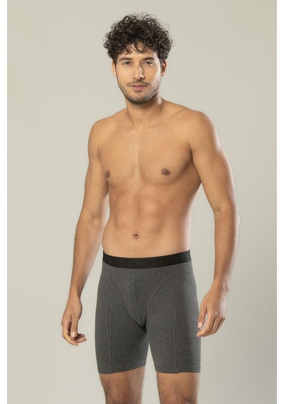 Erdem Antrasit Pamuk Elastan Uzun Boxer 1416 Antrasit