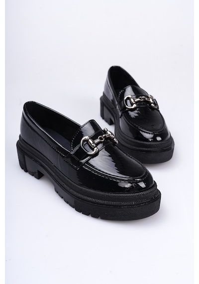 Nonte Kadın Rugan Loafer A005-k1001 Siyah