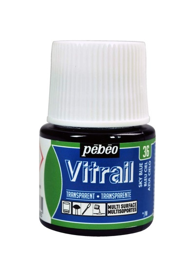Pebeo Vitrail Cam Boyası 45ml - 36 Sky Blue