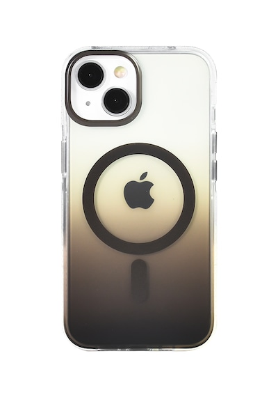 Apple Uyumlu iPhone 13 Kılıf Kablosuz Şarj Özellikli Şeffaf Transparan Renk Geçişli Toros Kapak Gri