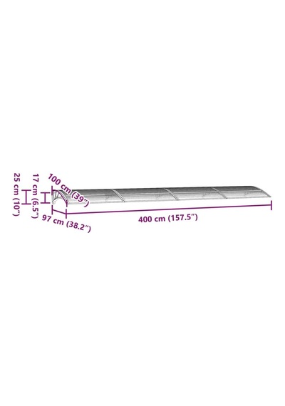 Tr Bu 400 X 100 Cm Büyüklüğünde, Siyah Polikarbonat Teras Tentesi, Balkonlar, Bahçe Pergolaları, Ev Kapıları Ve Diğer Tr Bu 400 X 100 Cm Büyüklüğünde, Siyah Polikarbonat Teras Tentesi, Balkonlar, Bahçe Pergolaları, Ev Kapıları Ve Diğer