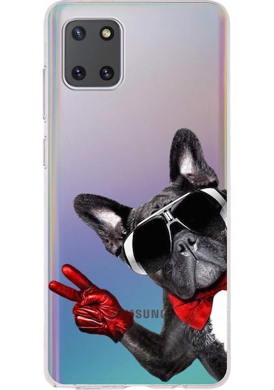Samsung Galaxy Note 10 Lite İle Uyumlu Köpek 2 Kamera Korumalı Şeffaf Kılıf Şeffaf