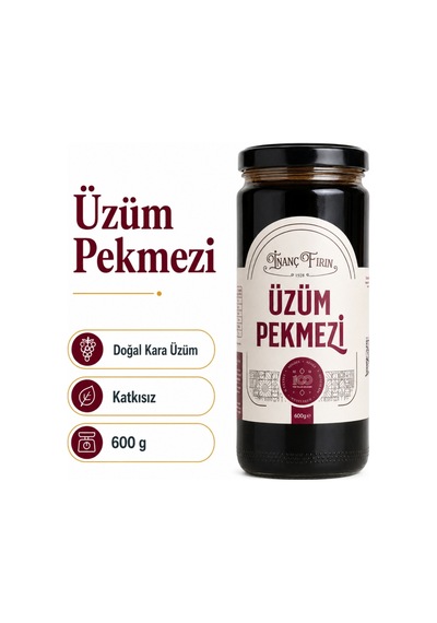 Doğal Üzüm Pekmezi 600 Gr - Şeker İlavesiz & Geleneksel Üretim - 841872367