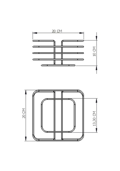 Edora Home Rose Paslanmaz Oval Köşeli Kare Kare Meyve Sepeti - Çok Amaçlı Metal Rose