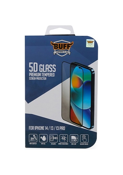 Buff Apple Uyumlu   iPhone 14/13/13 Pro 5D Glass Ekran Koruyucu