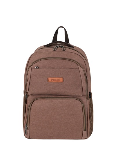 Galb Leather Kanvas Kumas 4 Gozlu Laptop Bolmeli Gunluk Okul Ve Sirt Cantasi kahverengi