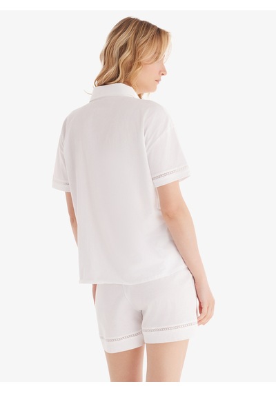 Kadın Pijama Takımı 51861 - Beyaz Beyaz